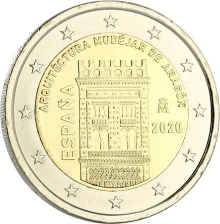 Espagne 2 Euros Commémo. Espagne 2020 - Tour de San Salvador - Architecture Mudéjare