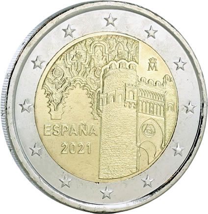 Espagne 2 Euros Commémo. Espagne 2021 - La Vieille Ville de Tolède