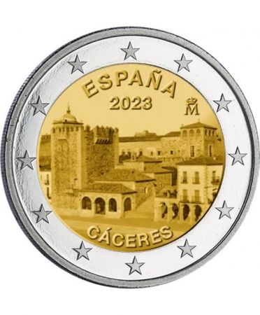Espagne 2 Euros Commémo. Espagne 2023 - Vieille Ville de Caceres