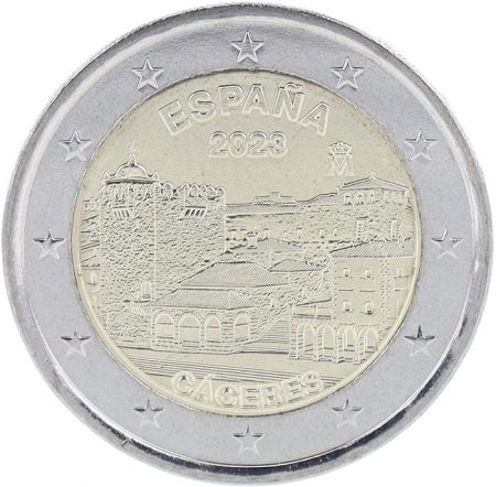 Espagne 2 Euros Commémo. Espagne 2023 - Vieille Ville de Caceres