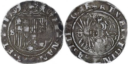 Espagne 2 réales Ferdinand & Isabel (1469-1504) - Séville