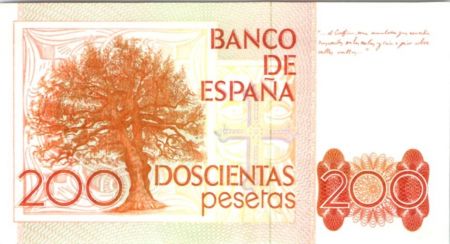 Espagne 200 Pesetas Leopoldo Garci de Las Alas - 1980