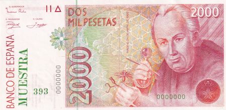 Espagne 2000 Pesetas - José C. Mutis - 1992 (1996) - Spécimen  P.164