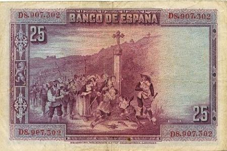Espagne 25 Pesetas 1928 - P. Calderon de la Barca
