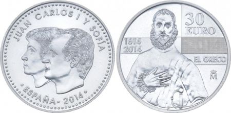 Espagne 30 Euros Juan Carlos et Sofia - El Greco 2014