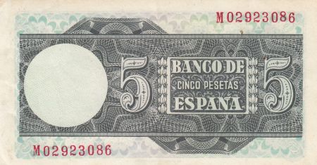 Espagne 5 Pesetas El Cano - 1948