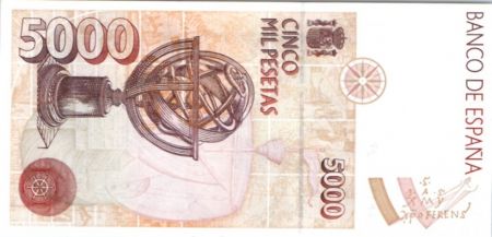Espagne 5000 Pesetas 1992 -  C. Colomb - Astrolabe