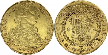 Espagne 8 Escudos Charles III - 1778 Madrid PJ