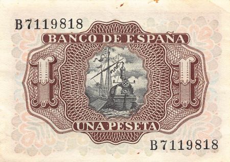 Espagne ESPAGNE - 1 PESETA - 1953