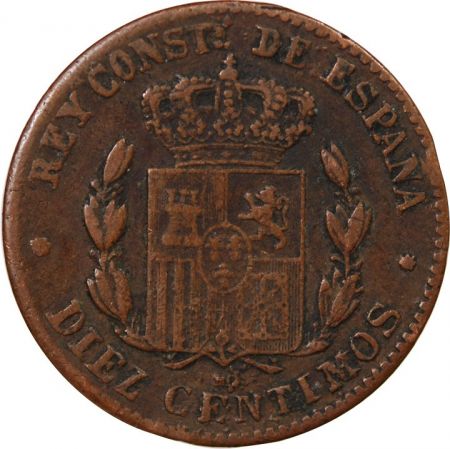 Espagne ESPAGNE  ALPHONSE XII - 10 CENTIMOS 1878 OM - MADRID