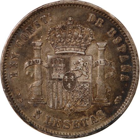 Espagne ESPAGNE  ALPHONSE XII - 5 PESETAS ARGENT 1882 MSM