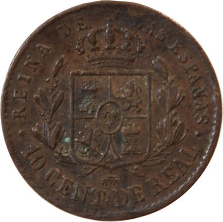 Espagne ESPAGNE  ISABELLE II - 10 CENTIMOS 1858