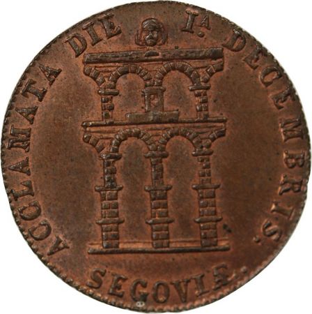 Espagne ESPAGNE  ISABELLE II - JETON 1843 SEGOVIE