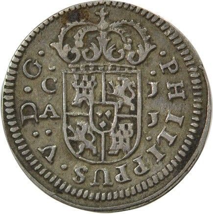 Espagne Espagne, Philippe V - 1/2 Real Argent 1719 Ca Cuenca Jj
