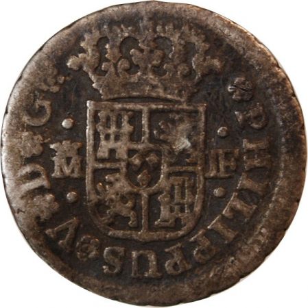 Espagne ESPAGNE  PHILIPPE V - 1/2 REAL ARGENT 1740 M JF