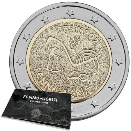 Estonie 2 Euros Commémo. BU Coincard Estonie 2021 - Peuples Finno-ougriens
