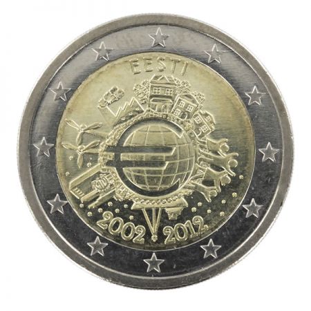 Estonie 2 Euros Commémo. Estonie 2012 - 10 ans de l\'Euro