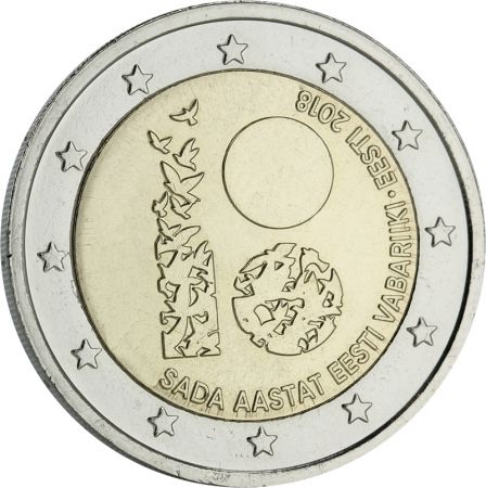 Estonie 2 Euros Commémo. Estonie 2018 - 100 ans République Estonie