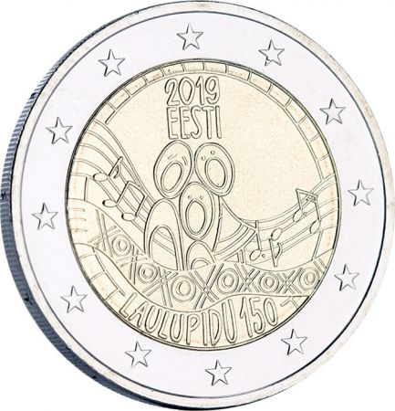 Estonie 2 Euros Commémo. Estonie 2019 - 150 ans du premier festival de chants estoniens