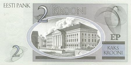 Estonie 2 Krooni K.E. Von Baer - Université de Tartu