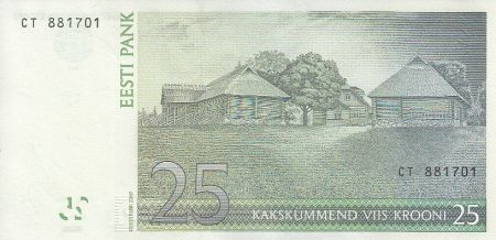 Estonie 25 Krooni - A. Hansen-Tammsaare - Village - 2007