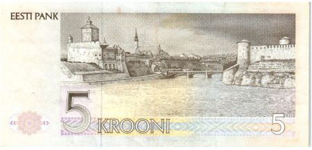 Estonie 5 Krooni 1991 - Paul Keres, Ville de Viis