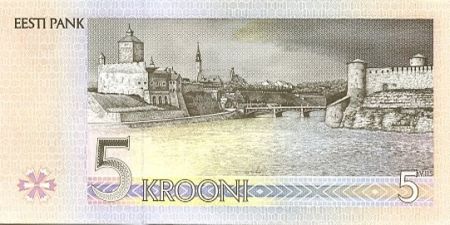 Estonie 5 Krooni Paul Keres - Forteresse Teuton