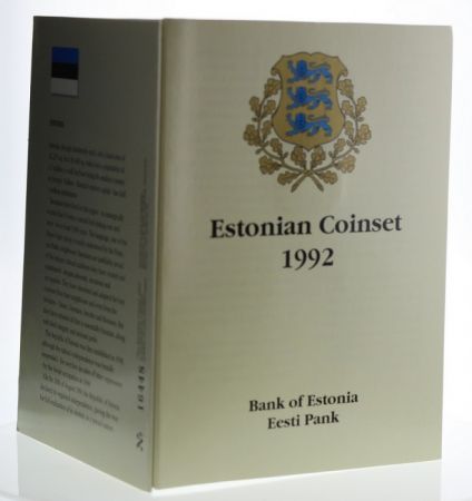 Estonie Série 5 pièces BU 1992 - Lions