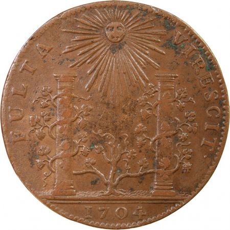 ETATS DE BOURGOGNE  LES PRINCES DE CONDÉ - JETON CUIVRE 1704