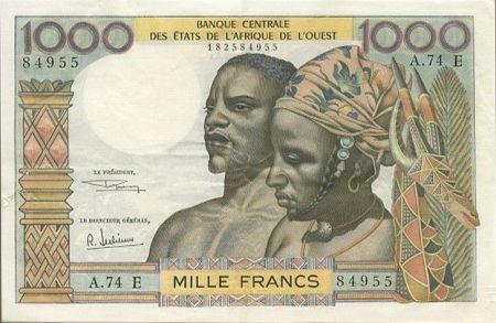 Etats de l\'Afrique de l\'Ouest 1000 Francs Fleuve