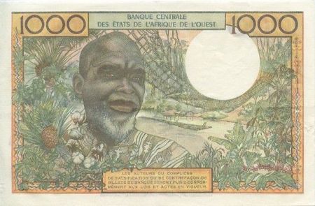 Etats de l\'Afrique de l\'Ouest 1000 Francs Fleuve