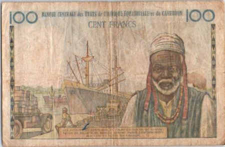 Etats de l\'Afrique Equatoriale 100 Francs Félix Eboué - 1961 - Lettre A = TCHAD