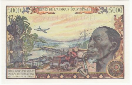 Etats de l\'Afrique Equatoriale 5000 Francs Banque Centrale - 1963 - Epreuve - Specimen - Neuf