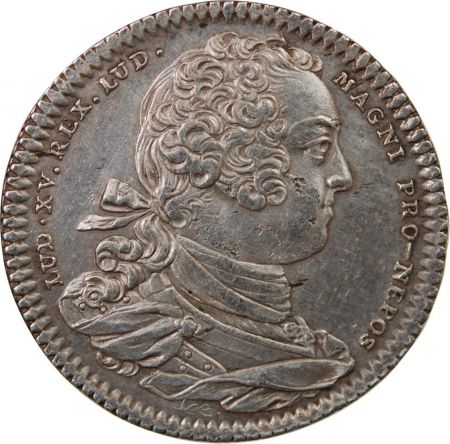 ETATS DE LANGUEDOC  LOUIS XV  JETON ARGENT 1733 - STATUE MONTPELLIER