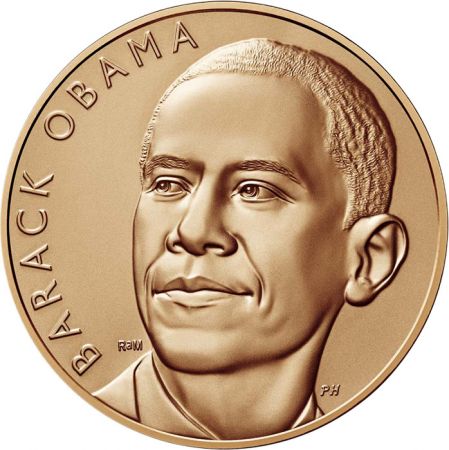 Etats Unis d\'Amérique MÉDAILLE Bronze Barack Obama (1er Mandat) par l\'U.S. Mint