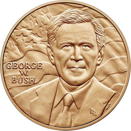Etats Unis d\'Amérique MÉDAILLE Bronze George Bush Junior (1er Mandat) par l\'U.S. Mint