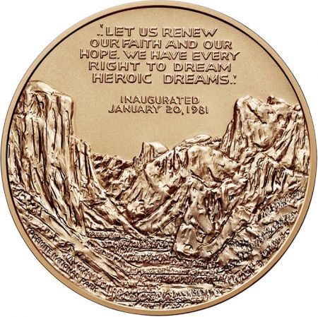 Etats Unis d\'Amérique MÉDAILLE Bronze Ronald Reagan par l\'U.S. Mint