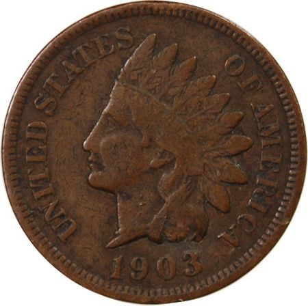 Etats Unis d\'Amérique USA - 1 CENT Indian Head\  1903 PHILADELPHIE\ 