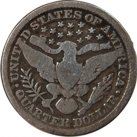 Etats Unis d\'Amérique USA - 25 CENTS ARGENT Barber Quarter\  1893 PHILADELPHIE\ 