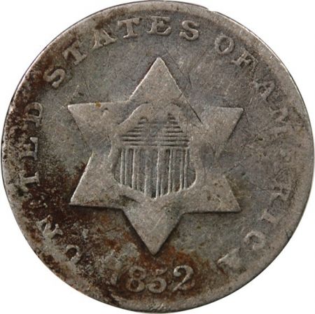 Etats Unis d\'Amérique USA - 3 CENTS ARGENT 1852 PHILADELPHIE