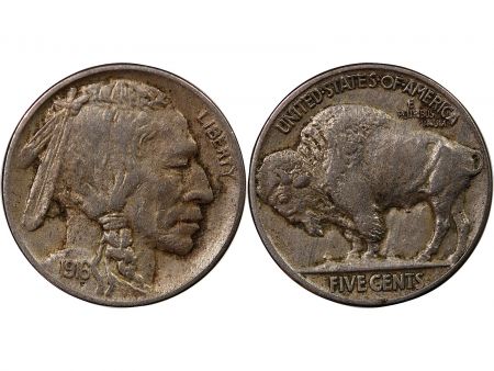 Etats Unis d\'Amérique USA - 5 CENTS Buffalo Nickel\  1916 PHILADELPHIE\ 