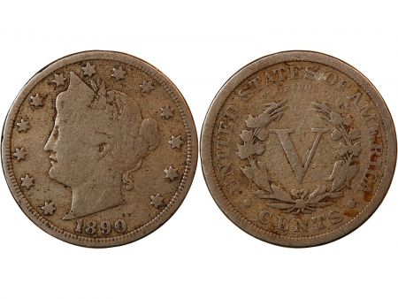 Etats Unis d\'Amérique USA - 5 CENTS Liberty Nickel\  1890\ 
