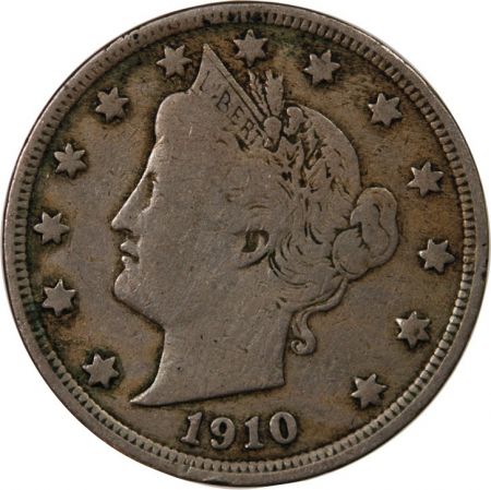Etats Unis d\'Amérique USA - 5 CENTS Liberty Nickel\  1910\ 