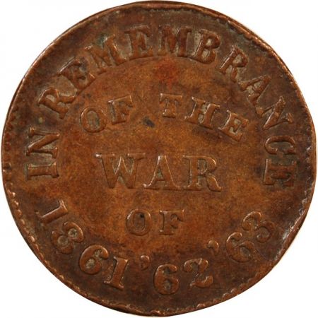Etats Unis d\'Amérique USA - JETON CUIVRE 1863 - REMEMBRANCE OF THE WAR