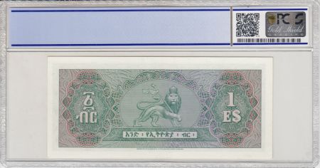 Ethiopie 1 Dollar - Hailé Sélassié - 1961 - Série A.1 n°000094 - PCGS 66 OPQ