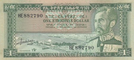 Ethiopie 1 Dollar Haile Selassié - Lion - 1966 - SPL - P.25- Série HE
