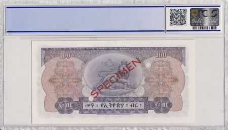 Ethiopie 100 Dollars Haile Selassié - 1961 - PCGS 66 OPQ