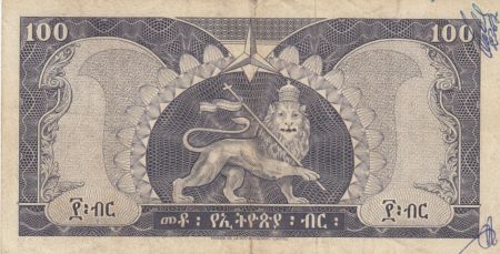 Ethiopie 100 Dollars Haile Selassié - Lion - 1966 - TTB - P.29 - A.195812