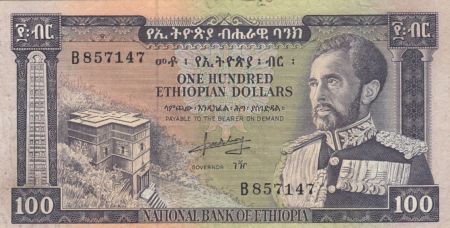 Ethiopie 100 Dollars Haile Selassié - Lion - 1966 - TTB - P.29 - B.857147