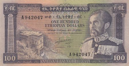 Ethiopie 100 Dollars ND1966 - H. Selassié, bâtiment - Série A 942047